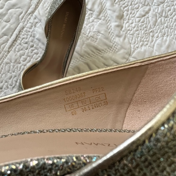 STUART WEITZMAN Avenue Metallic Pump Size 8 - Picture 10 of 10